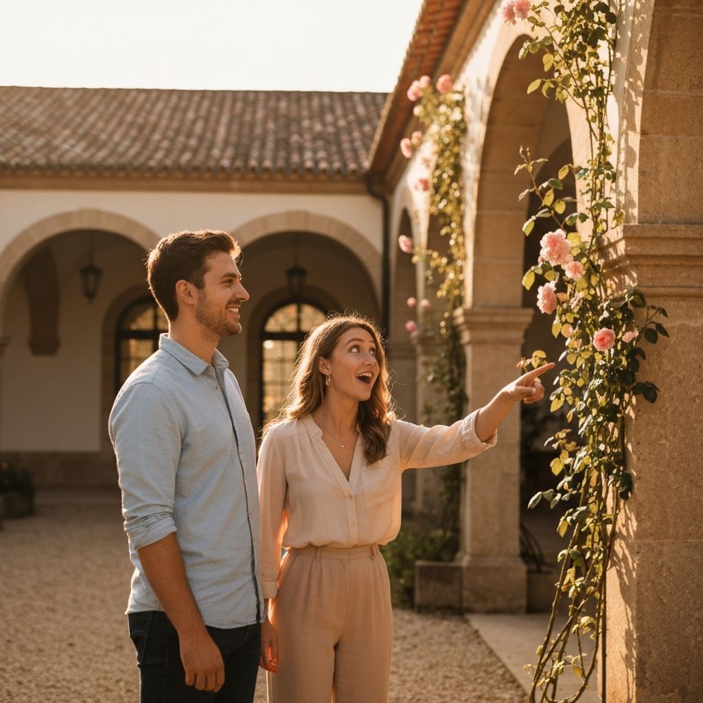 Casal a planear o seu casamento juntos